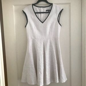 White and black classic Nanette Lepore tea dress